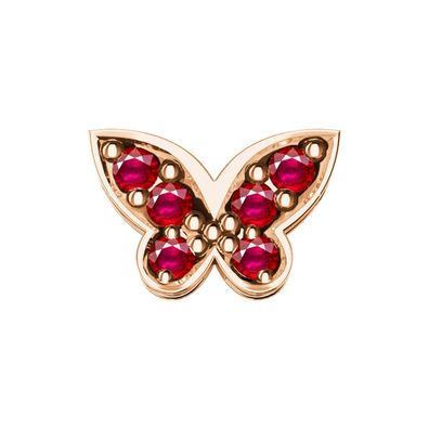 FRAU GOLD - DCHR6563 - Einzelelement fliegt rosa Gold und Rubine