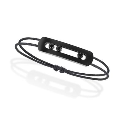 Messika - 12534 -tb - Move Titanium schwarzes Titankabel Diamantarmband bewegen