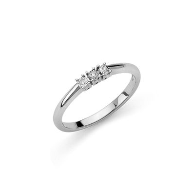 FRAU ORO - DHAT7892 - GOLD -Trilogie -Ring mit Diamanten