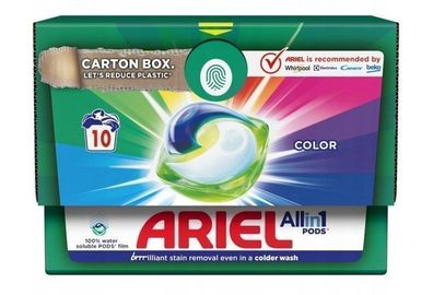 Ariel All-in-1 Color Waschmittelkapseln fuer Bunte Textilien, 10 Stueck