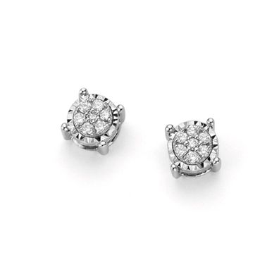 FRAU ORO - DHOF8502 - Weißgoldohrringe und Diamanten