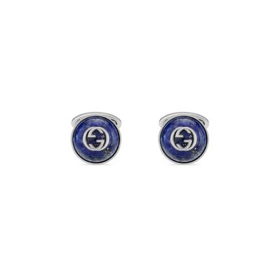 Gucci - YBe64589001 - ineinandergreifende G -Cuffllinks mit Motiv in Sterlingsilber u