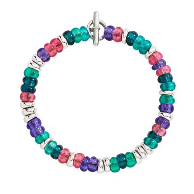 Dodo - DBC5004Rondevi0AG - Silber Rondelle Armband & recyceltes Kunststoff