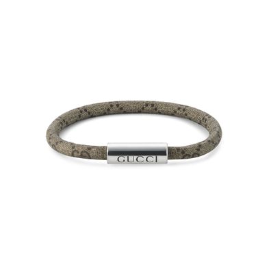 Gucci - Yba797156001 - Markenarmband in Beige/Ebony GG Supreme Leinwand und Sterlings
