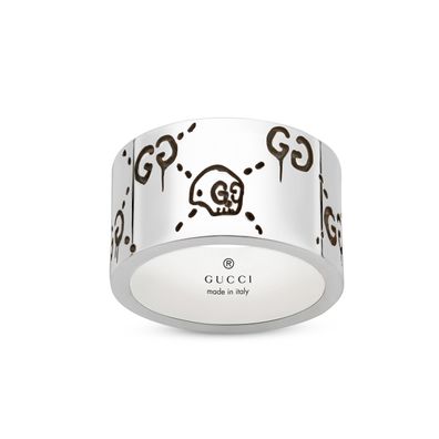 Gucci - YBC455319001 - Gucci Ghost Ring in glänzend gealtertem Sterlingsilber