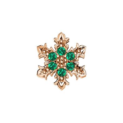 FRAU Gold - DCC6569 - Einzelelement von Schneerosa Gold und Emeralds