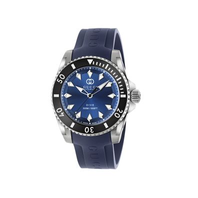 Gucci - Ya136359 - Gucci -Tauchgang 40 mm Edelstahlgehäuse, blaues Zifferblatt, Keram