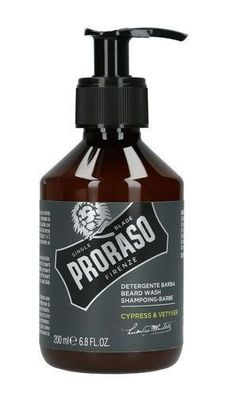 Proraso Bartshampoo Zypresse & Vetiver 200ml - Rasurpflege fuer Maenner, Frische