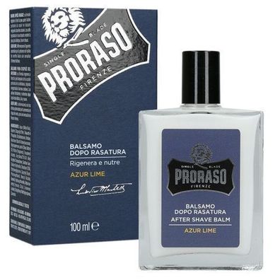 Proraso Azur Lime Aftershave Balsam, 100 ml - Erfrischende und Pflegende Hautpfl