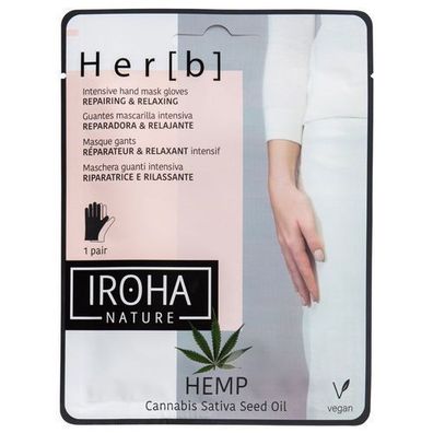 Iroha Nature Hanf Hand- und Nagelmaske, Doppelpack (2x 8g)