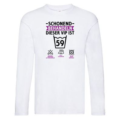 59 Geburtstag | schonend behandeln | 59 Jahre v2 Long Sleeve Weiß