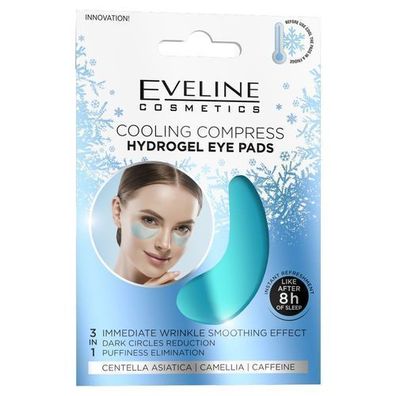 Eveline Hydro Gel Kuehlende Augenpads - Erfrischende Augenkompresse, 2er Pack