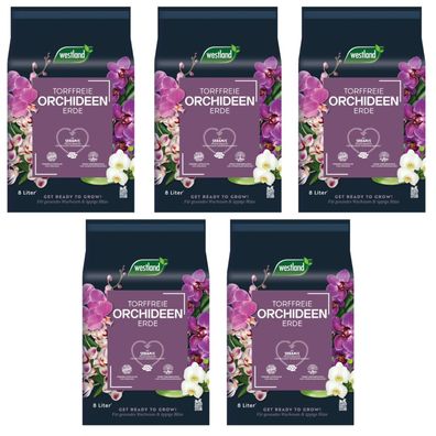 5 x WESTLAND® Orchideenerde, 8 Liter