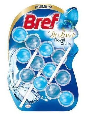 Bref De Luxe Royal Orchid, 3er Pack (3 x 50g) Toilettenlufterfrischer