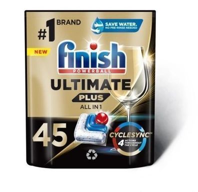 Finish Ultimate Plus All-in-One Geschirrspuelkapseln, 45 Stueck