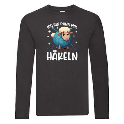 Ich bin dann mal Häckeln | Stricken | Häkeln v2 Long Sleeve Schwarz
