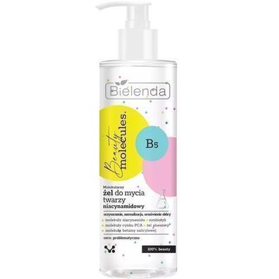Bielenda Beauty Molecules Molekulares Niacinamid-Reinigungsgel fuer das Gesicht,