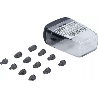 Spezial-Bit-Satz, 1/4", Torx, Innensechskant, Kreuzschlitz PZ, extra kurz,12 tlg