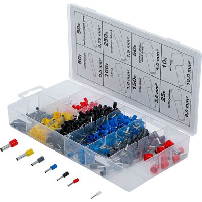 BGS Aderendhülsen Sortiment Aderendhülse Set Presshülsen isoliert 685 tlg