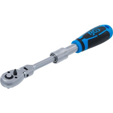 BGS Knarre Umschaltknarre Abtrieb 6,3 mm (1/4") Ratsche ausziehbar, abwinkelbar
