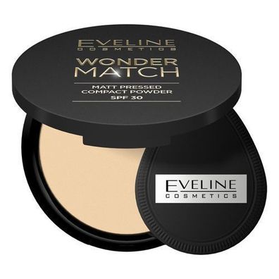 Eveline Cosmetics Wonder Match Kompaktpuder mit SPF30, Mattierend, Medium Beige