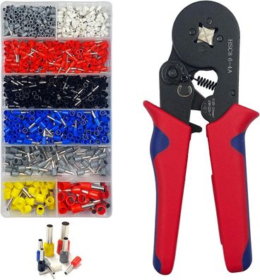 Crimpzange (0,25-10 mm²) - 1200 Kabelschuhe + Elektro-/Autowerkzeuge