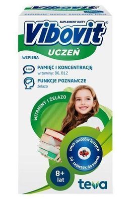 Vibovit Schueler Vitamine und Eisen ab 8 Jahren 30 Lutschtabletten