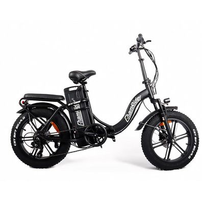 Faltbares Step-Thru E-Bike 750W 48V 50Ah mit Sitz 20 Zoll Fat Tire 45km/h