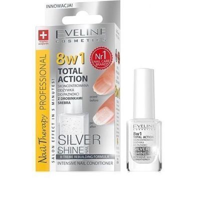 Eveline Cosmetics Hochkonzentrierte Nagelpflege mit Silberpartikeln, 12 ml