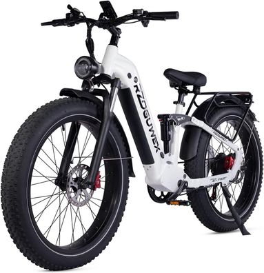 26-Zoll-Offroad-EBIKE mit abnehmbarem 48-V-25-Ah Akku, 7 Gängen Doppelstoßdämpfern