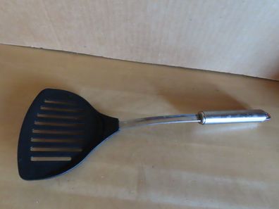 Pfannenwender Gemüselöffel Öse am Griff/Wender schwarz ca. 35 cm H