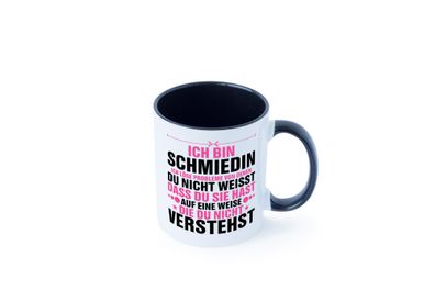 Löse Probleme: Schmiedin | Schmied | Beruf Schmiederei Tasse - Geschenk