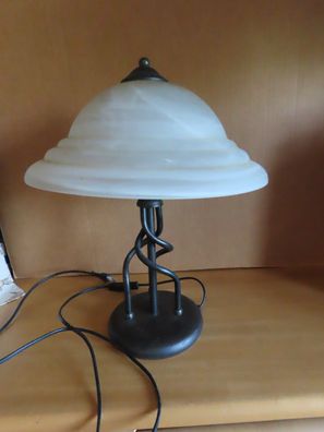 Tischleuchte Tischlampe Metall mit Schirm Honsel Lampen ca. 40 cm H