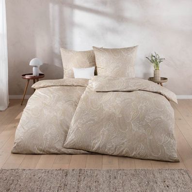 Estella Mako Jersey Bettwäsche 135x200 Nathan beige Paisley sand 6358-200