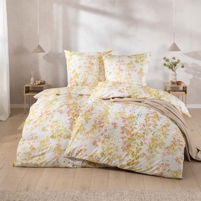 Estella Mako Jersey Bettwäsche 155x220 Adeva gelb Rispen Blütenzweige 6303-710