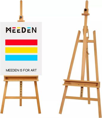 MEEDEN W09B Drei beinStudio-Staffelei - Verstellbare Holz-Staffelei für Künstler
