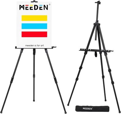 MEEDEN ES-6025 Aluminium Staffelei Teleskopbeine klappbar Malerei / Präsentation