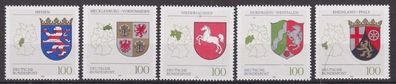 BRD 1993 postfrisch Michel-Nr. 1660-1664 Wappen der Länder