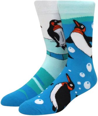 Pinguin Socken Blau - Mix-Paar - Größe 37-46