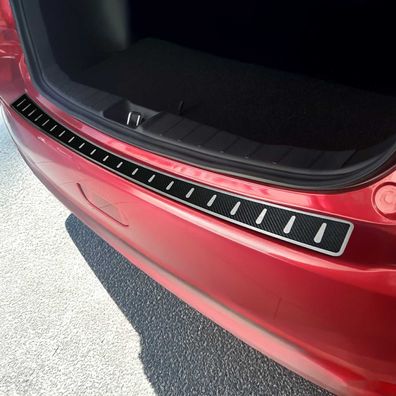 Ladekantenschutz Stoßstange für Mitsubishi ASX 2010-2019 Chrom Kohlefaserfolien