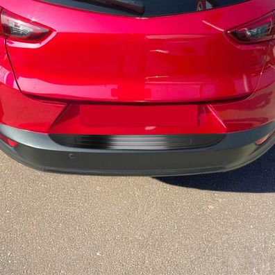 Ladekantenschutz Stoßstangenschutz für Mazda CX-3 2015-2021 Gebürstet Dunkel