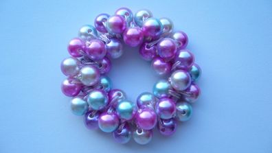 Haargummi Haarschmuck Haarband aus Perlen für Damen Mädchen (Art. Nr. k1 07)