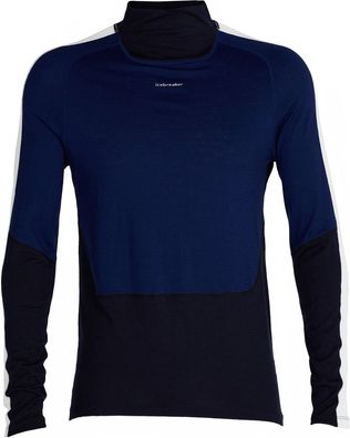 Icebreaker Damen Camping Zubehör T Shirt Ls High Neck Mid Navy/Royal