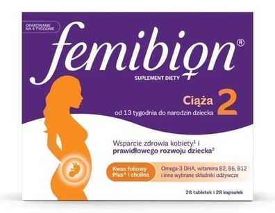 Femibion 2 Schwangerschafts-Vitamine, 28 Tabletten + 28 Kapseln