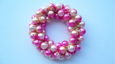 Haargummi Haarschmuck Haarband aus Perlen für Damen Mädchen (Art. Nr. k3 42)