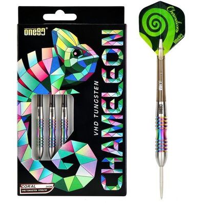 ONE80 Chameleon Coral 90% Tungsten Steeldarts Profi Dartpfeile Metallspitze 24g