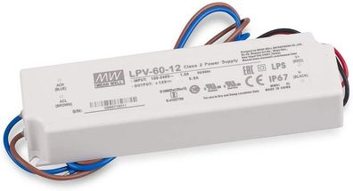 Mean Well LPV-60-12 LED Netzteil 60W 12V 5A IP67 Schaltnetzteil CV
