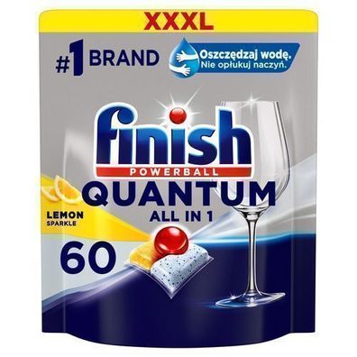 Finish Quantum All-in-One Geschirrspueltabs Zitrone, 60 Stueck