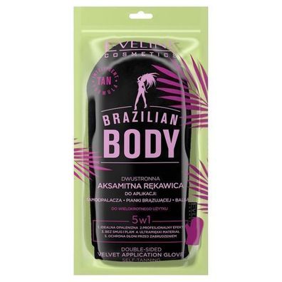 Eveline Cosmetics Zweifarbiger Samthandschuh fuer effektive Koerperpflege