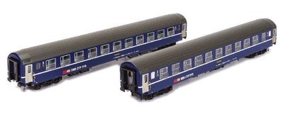 Kato Lemke K23010 2er Set RIC Liegewagen Bcm der SBB für d Spur N